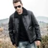 Alternative view of Mens Black Sheepskin Shearling Leather Jacket