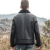 Mens Black Sheepskin Shearling Leather Jacket - Image 5