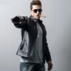Men's Genuine Sheepskin Biker Leather Jacket - Image 3
