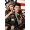 Tom cruise brown leather bomber jacket