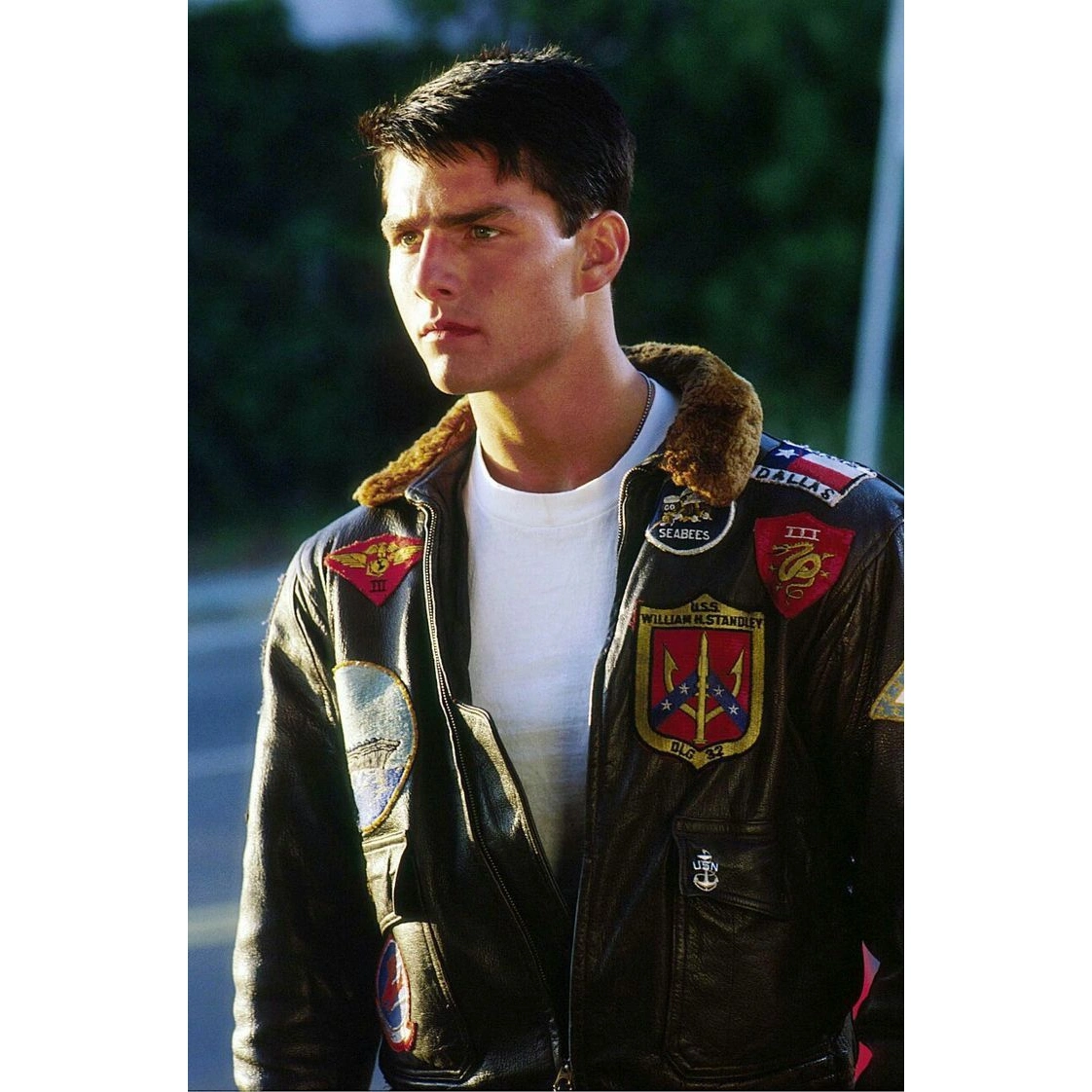 Tom cruise leather bomber jacket