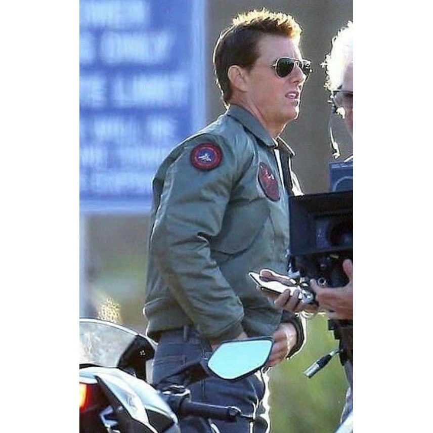 Tom cruise top gun 2 bomber jacket green