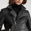 Womens Black Biker Jacket