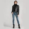Womens Black Biker Jacket
