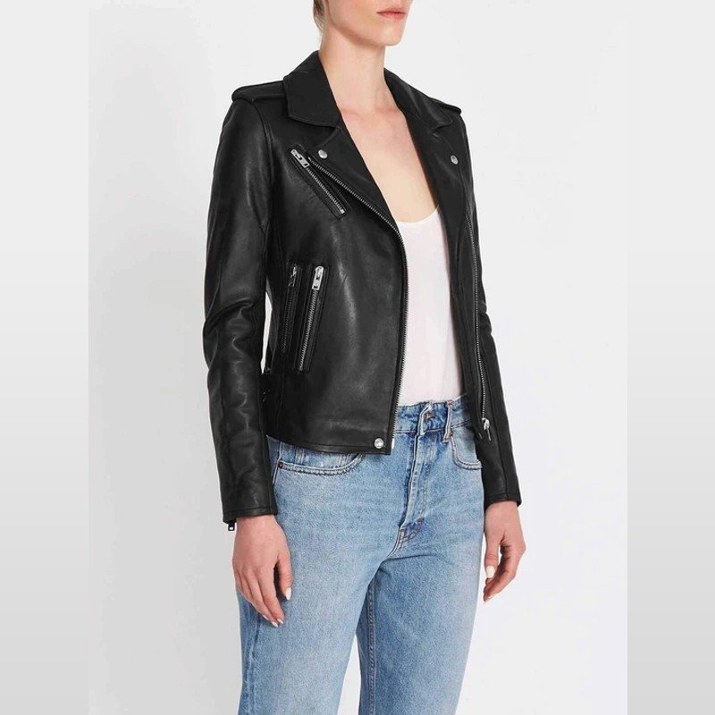 Rave Black Women Leather Jacket