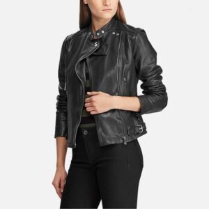 Women's Black Biker Jacket