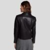 Jayne Classic Black Biker Leather Jacket