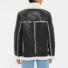 Alternative view of Women's Black Oversized Shearling Leather Jacket