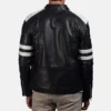 Mens white stripes biker jacket fight club