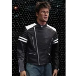 Fight Club Tyler Durden Black & White Leather Jacket