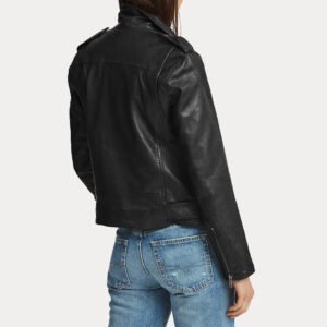 Alternative view of Women's Lambskin Moto Leather Jacket