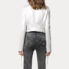 Alternative view of Womens White Metallic Biker Moto Leather Jacket