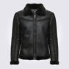 Brave Black Shearling Leather Jacket