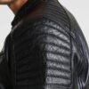 Chester Quilted Black Leather Jacket