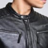 Chester Quilted Black Leather Jacket