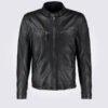 Cobie Classic Black Motorcycle Leather Jacket
