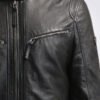 Cobie Classic Black Motorcycle Leather Jacket