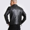 Chester Quilted Black Leather Jacket
