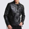 Chester Quilted Black Leather Jacket