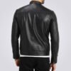 Mens Classic Black Cafe Racer Leather Jacket