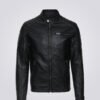 Rocky Men's Casual Black Quilted Biker Leather Jacket