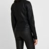 Bandit Black Faux Cafe Racer Leather Jacket