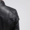 Callie Black Genuine Cafe Racer Leather Jacket