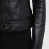 Callie Black Genuine Cafe Racer Leather Jacket