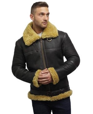 Mens-Real-Shearling-Sheepskin-Leather-Jacket-