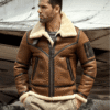 mens flight bomber aviator leather jacket