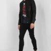 Vieno faux cafe racer leather jacket full front view