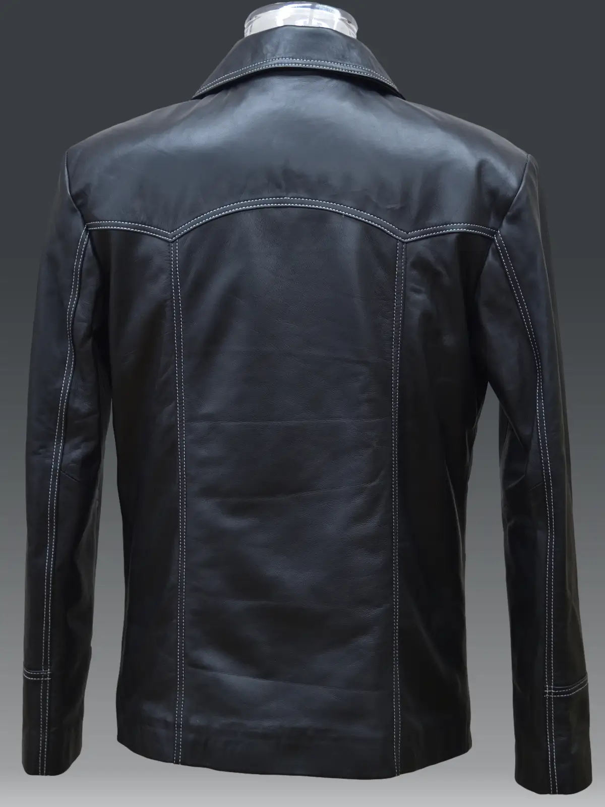 Brad Pitt Fight Club Black Leather Jacket - Image 2