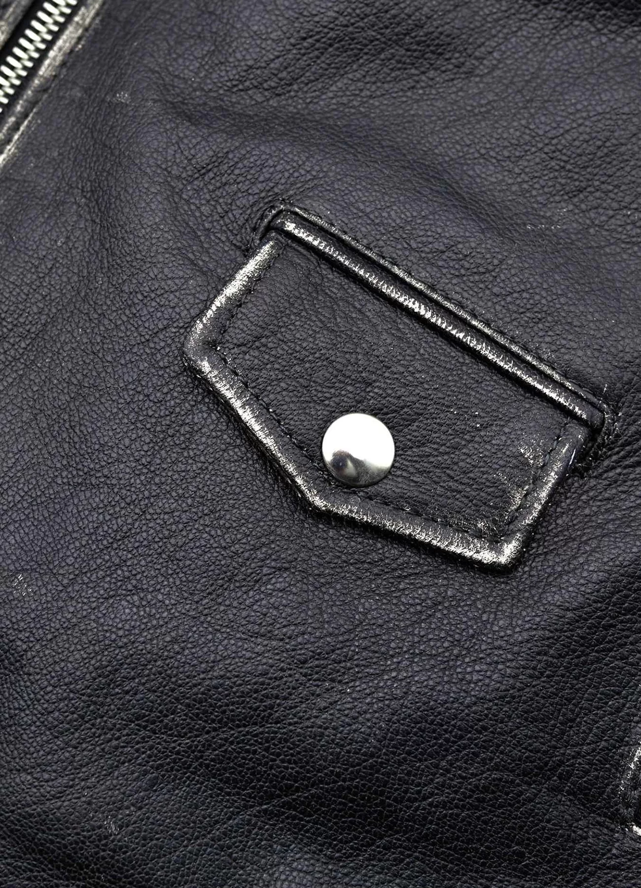 Mens Real Leather Distressed Biker Vest