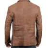Men's Brown Suede Leather Blazer and Leather Sport Coat