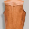 Men's Western Style Brown Leather Vest - Image 2