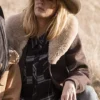 Kelly Reilly Yellowstone Beth Dutton Shearling Wool Coat