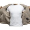 Men's Vintage Brown Sheepskin Shearling Leather Jacket Inner