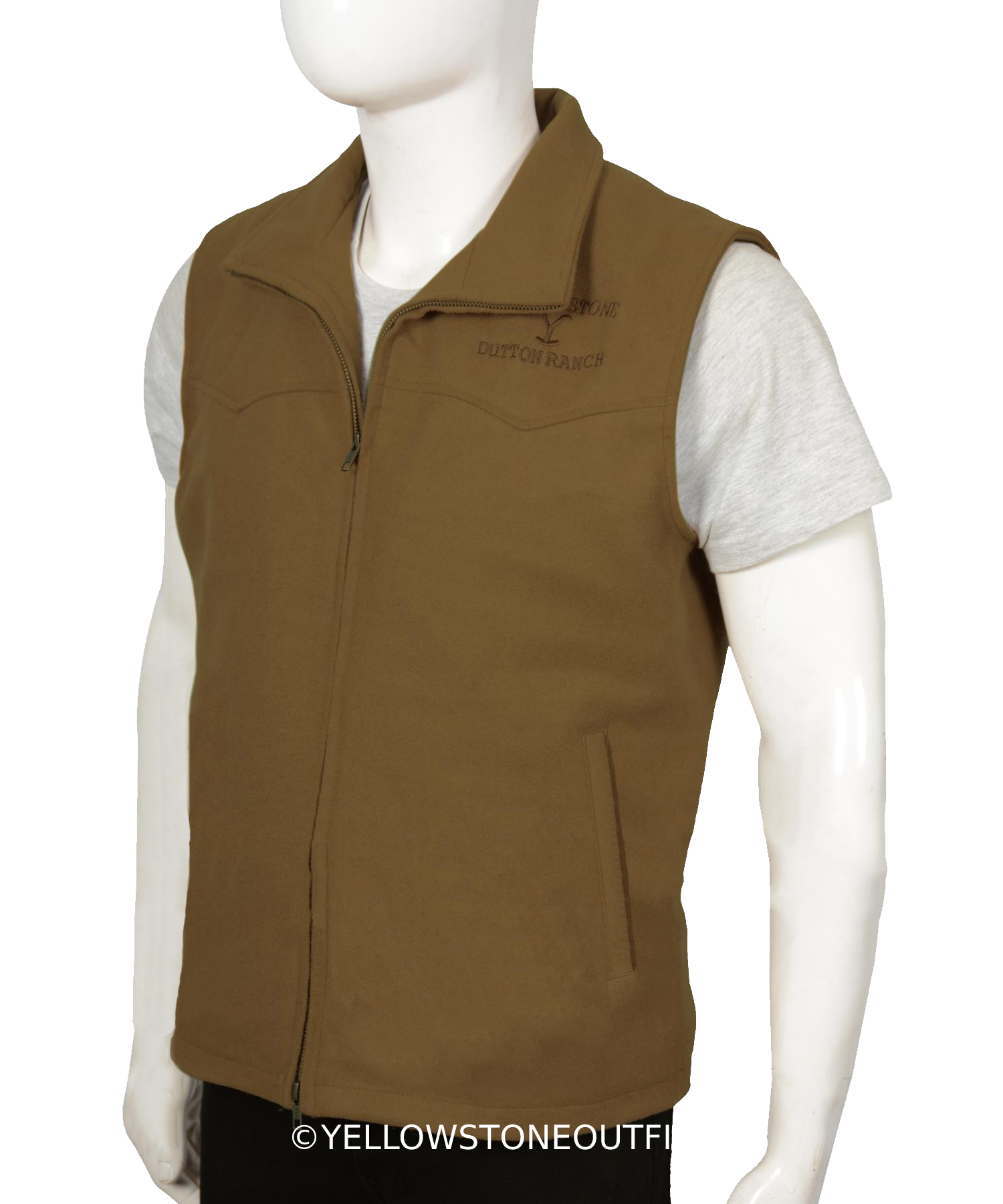 Yellowstone John Dutton Brown Vest - Image 4