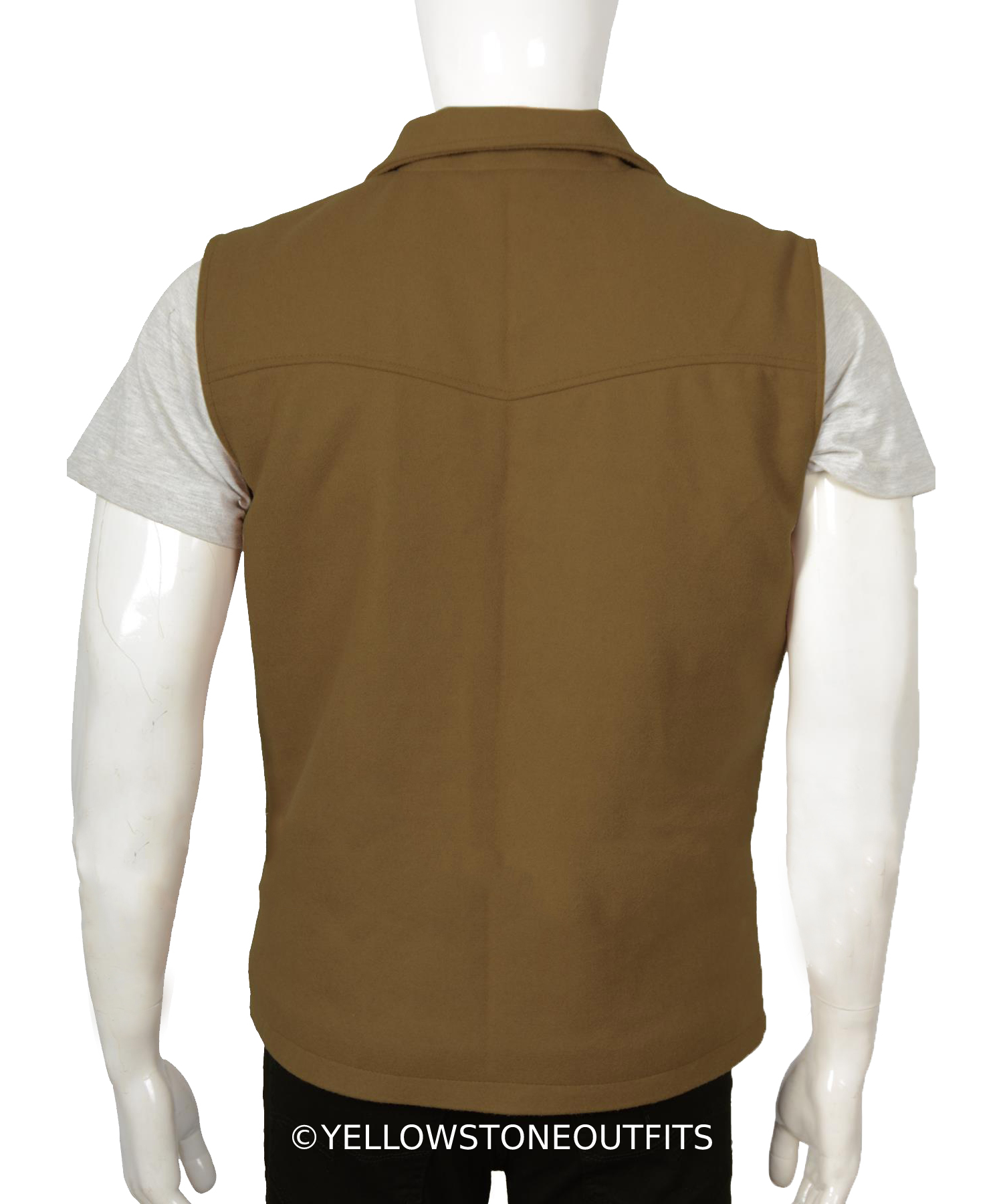 Yellowstone John Dutton Brown Vest - Image 3