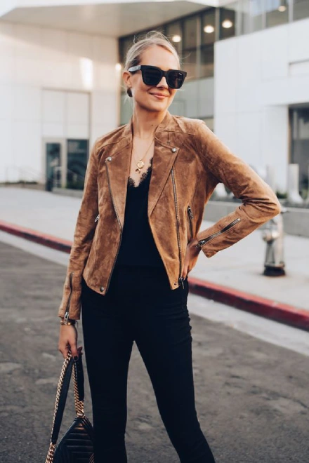 Combine Suede jacket With Your Outfit For Killer Look