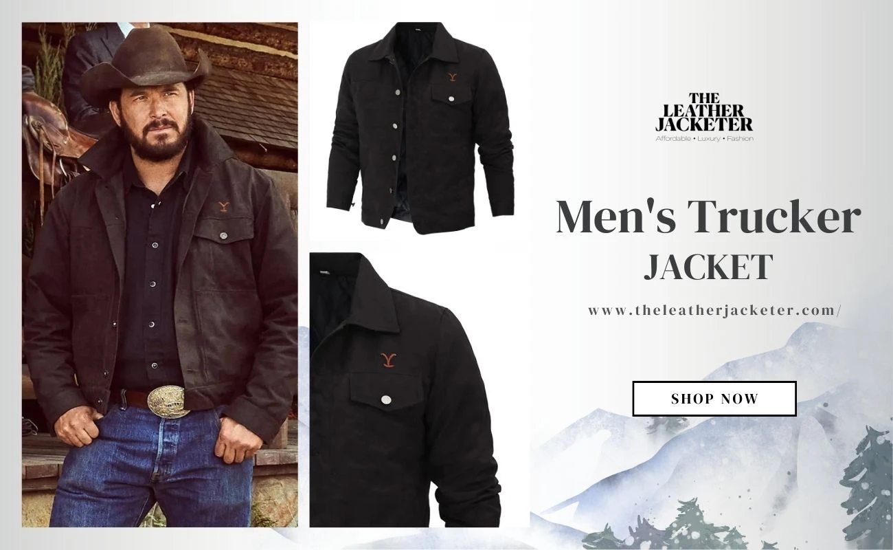 Men's Black Trucker Jacket