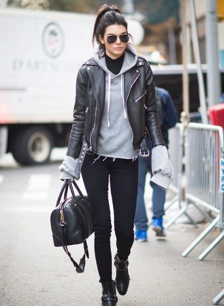 Valentines day black biker jacket