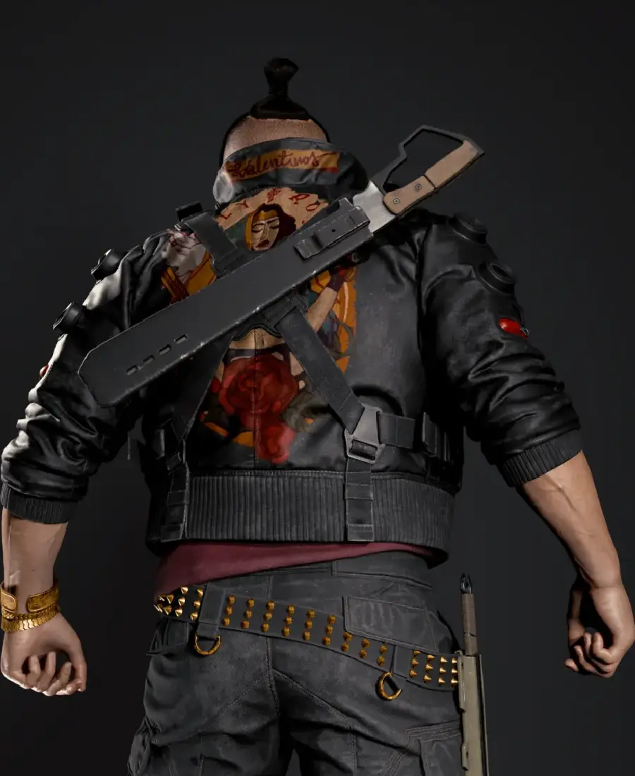 Cyberpunk 2077 Jackie Welles Bomber Leather Jacket TheLeatherJAcketer 001