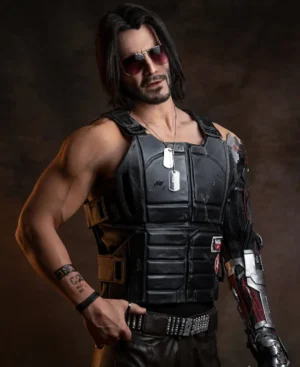 Cyberpunk 2077 Johnny Silverhand Vest TheLeatherJacketer 001