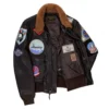 Top Gun-2 Bomber Shearling Leather Flight Jacket - Image 4
