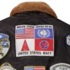 Top Gun-2 Bomber Shearling Leather Flight Jacket - Image 5