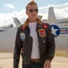Top Gun-2 Bomber Shearling Leather Flight Jacket