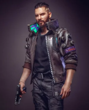 Video Game Cyberpunk 2077 Samurai Bomber Jacket TheLeatherJacketer 001