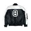 The Original 8 Ball Bomber Jacket Black/White - Image 4
