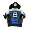 Robert Phillipe Blue 8 Ball Jacket with Fur Hood - Image 2